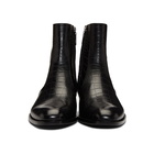 Saint Laurent Black Croc Wyatt Zip Boots