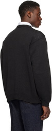 KAPTAIN SUNSHINE Black Cotton Washi Hand Frame Sweater