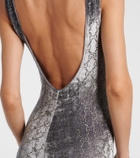 Gucci GG Crystal velvet jumpsuit