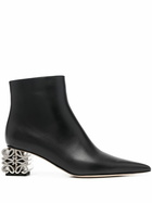 LOEWE - Anagram Leather Heel Ankle Boots