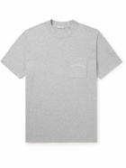 Moncler - Logo-Embroidered Cotton-Blend Jersey T-Shirt - Gray