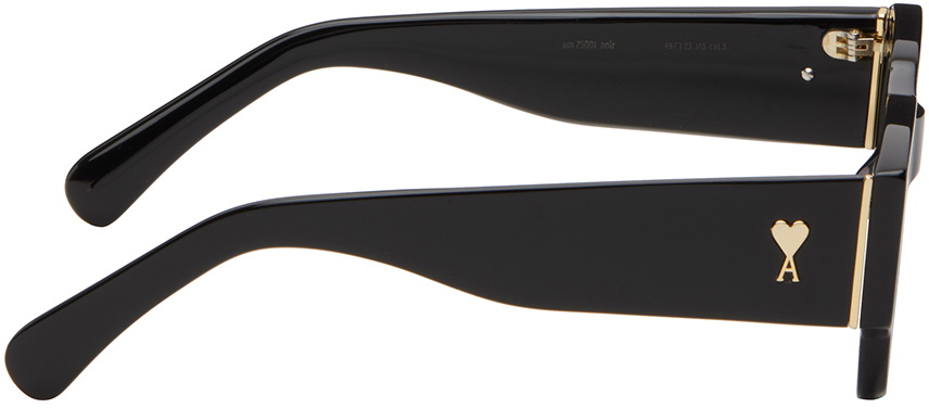 AMI Paris Black Classical Ami De Cœur Sunglasses AMI