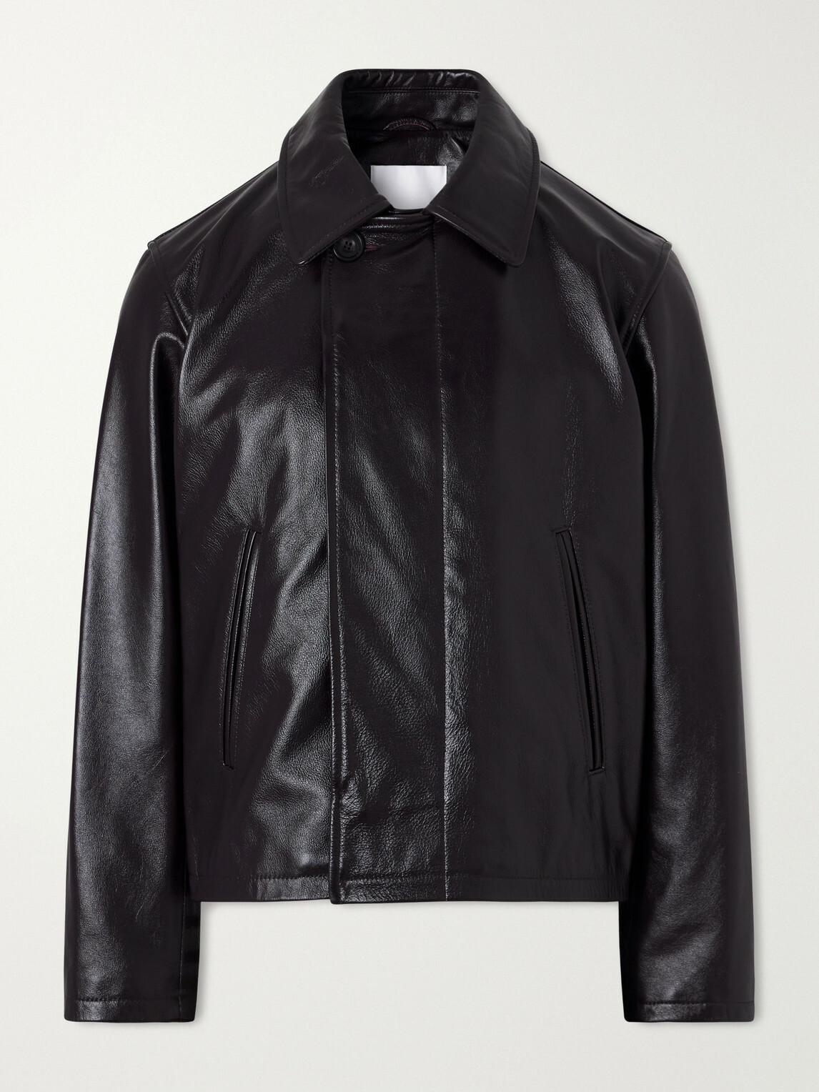 SAGE NATION - Glossed-Leather Jacket - Black