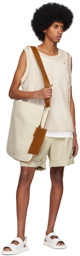 Recto Beige Pleated Shorts