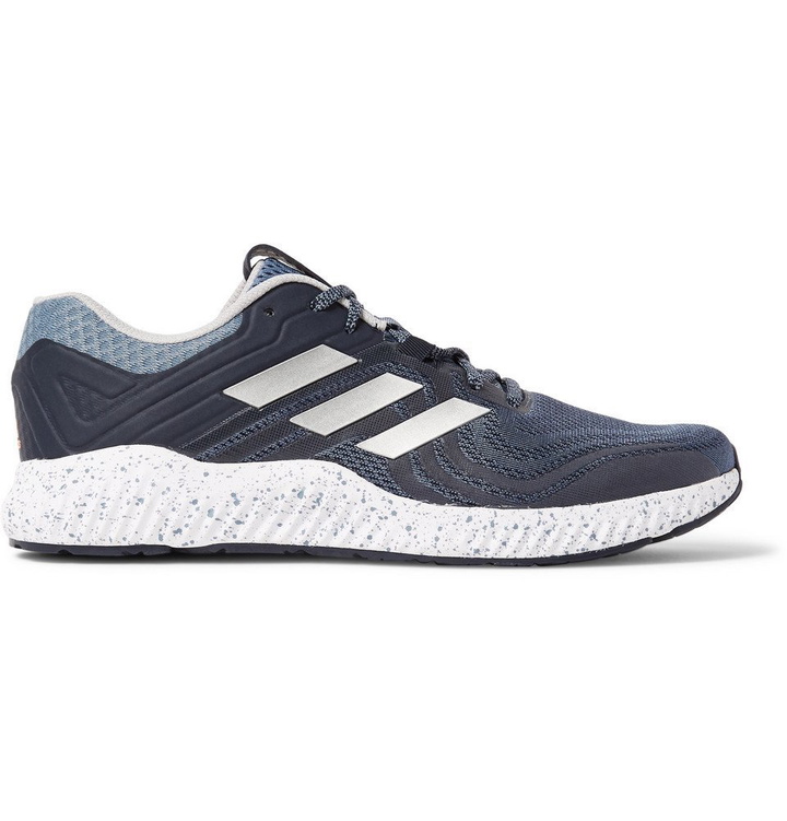 Photo: Adidas Sport - Aerobounce ST Rubber-Trimmed Mesh Running Sneakers - Gray