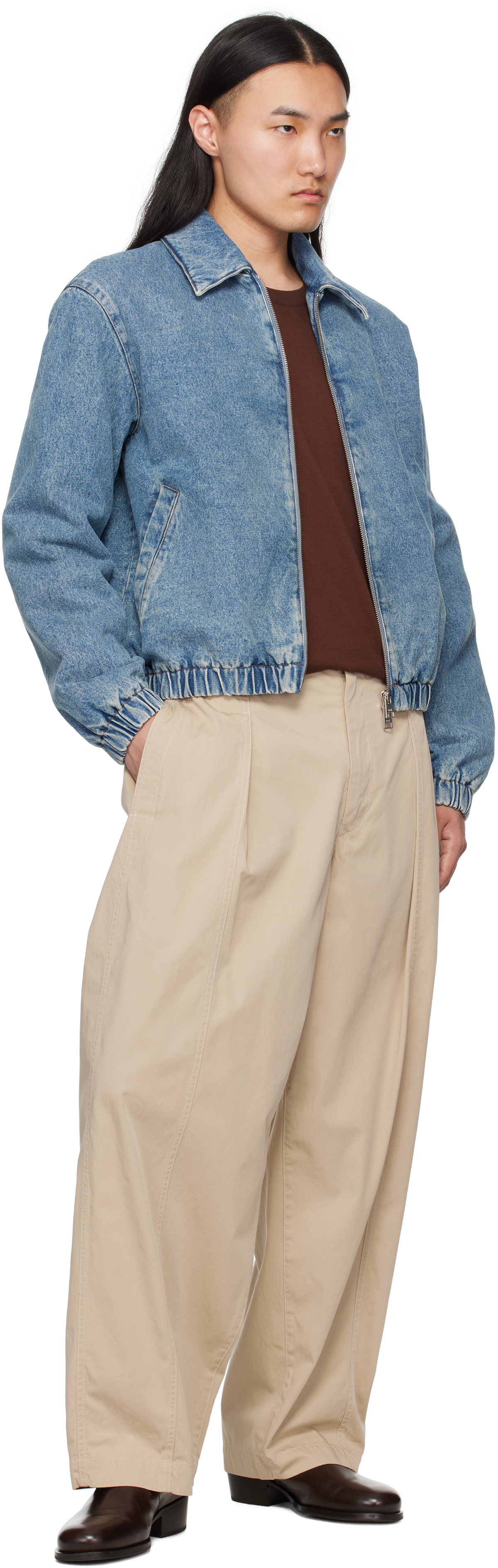 AMI Paris Blue Ami de Coeur Denim Jacket