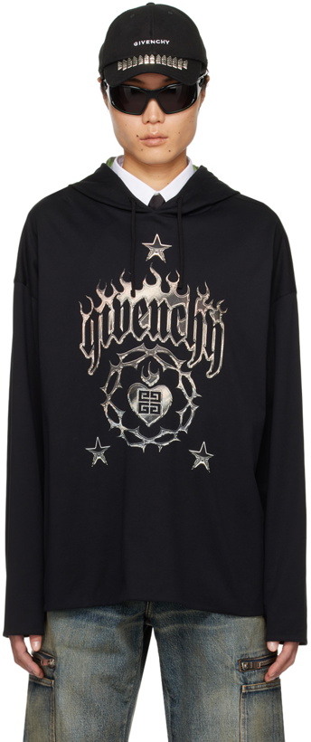 Photo: Givenchy Black Dropped Shoulder Hoodie