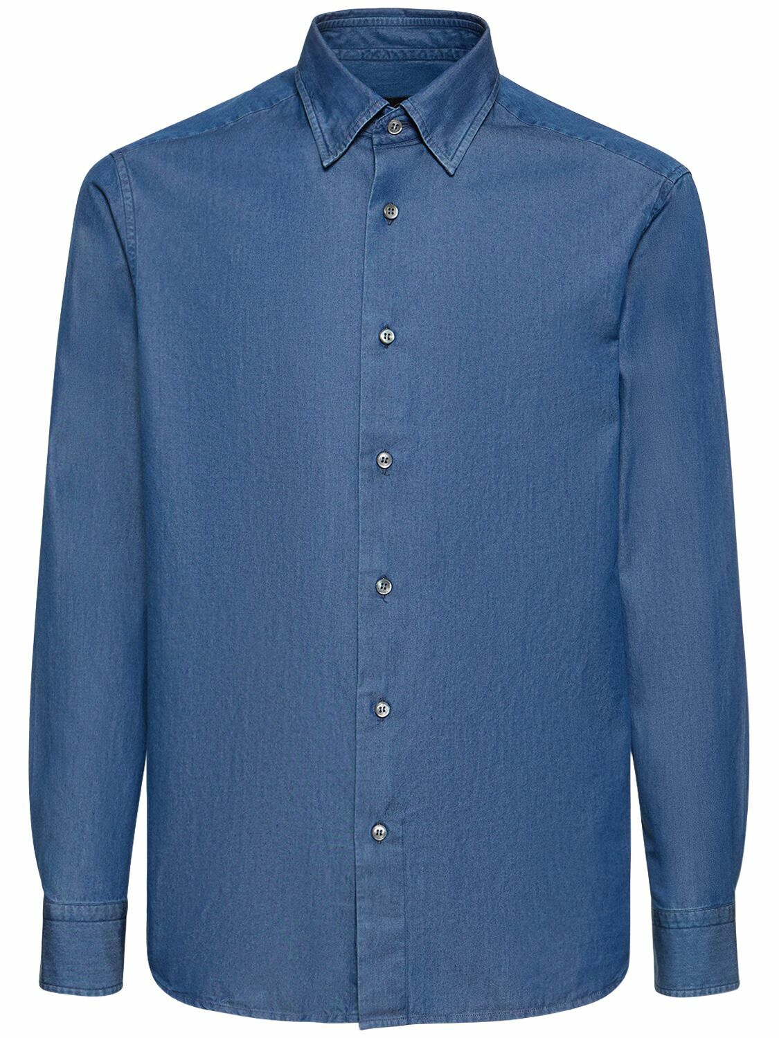 Supreme poplin long sleeve light blue shirt -Premier Collection –  Ackermann's Apparel