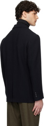 Sunspel Navy Heavy Wool Blazer
