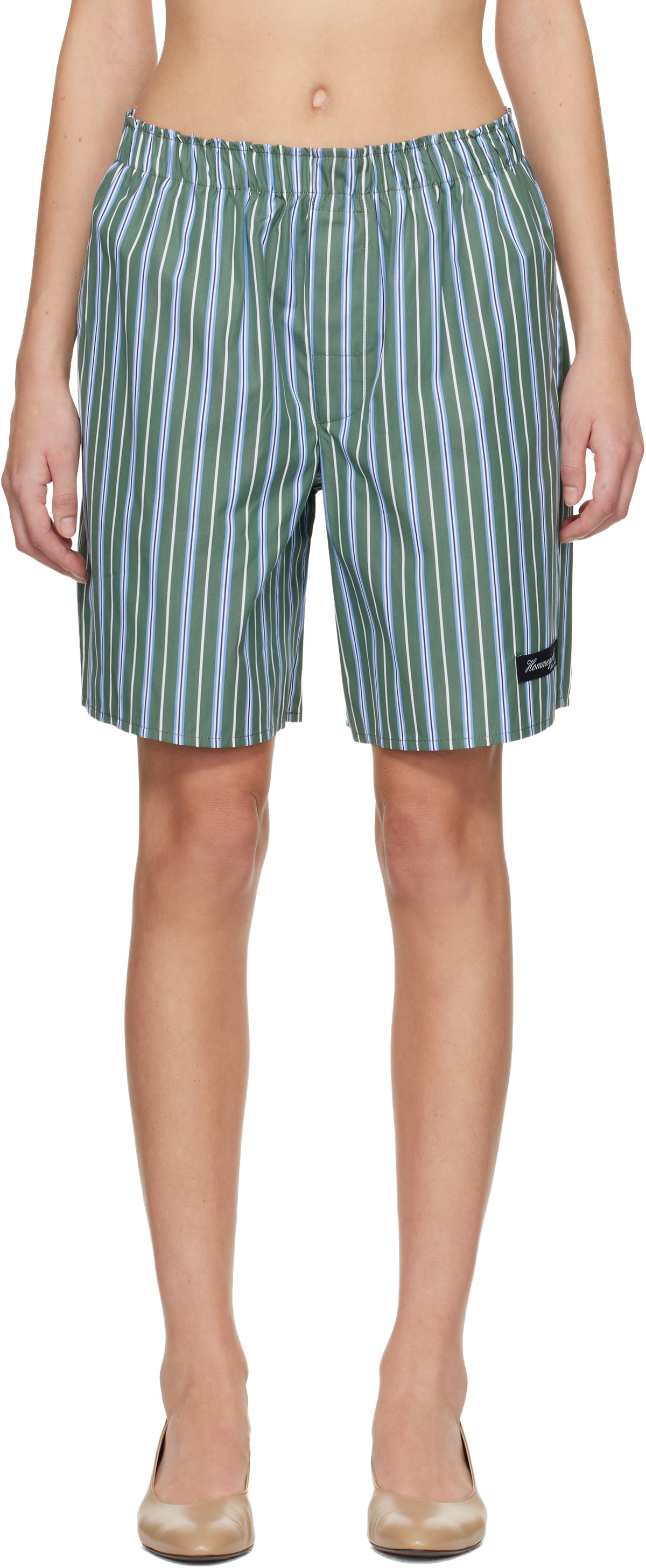 HommeGirls Green Long Boxer Shorts