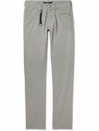 Incotex - Straight-Leg Stretch Cotton-Gabardine Trousers - Gray