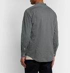 Massimo Alba - Grandad-Collar Cotton-Seersucker Shirt - Gray