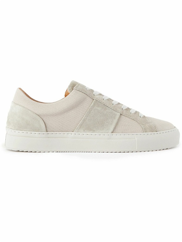 Photo: Mr P. - Suede-Trimmed Canvas Sneakers - Neutrals