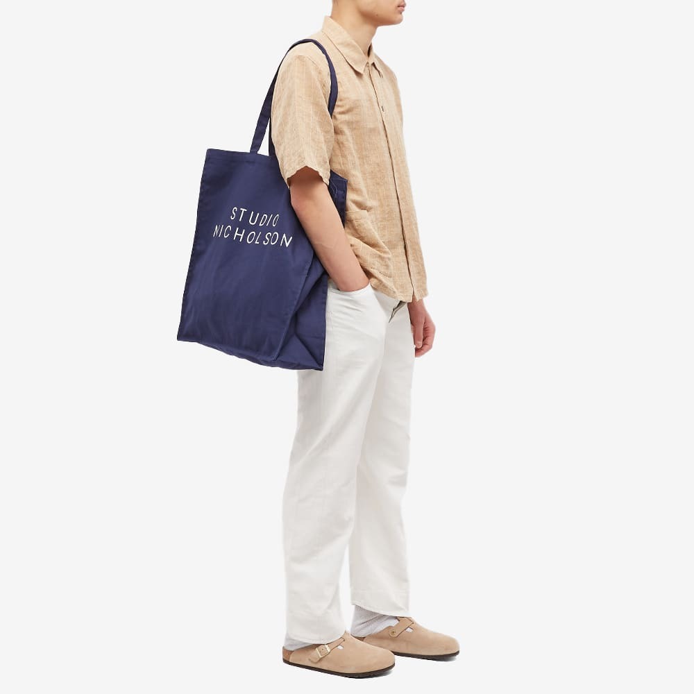 STUDIO NICHOLSON｜TOTEBAGS (STANDARD TOTE SNW DARK NAVY Studio Nicholson Standard Tote Bag in Dark Navy