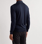 Brioni - Slim-Fit Cashmere and Silk-Blend Polo Shirt - Blue