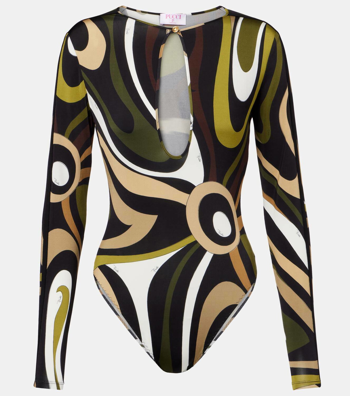 Pucci Marmo printed satin bodysuit