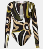 Pucci Marmo printed satin bodysuit