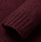 Polo Ralph Lauren - Suede Elbow-Patch Wool and Cashmere-Blend Sweater - Men - Merlot