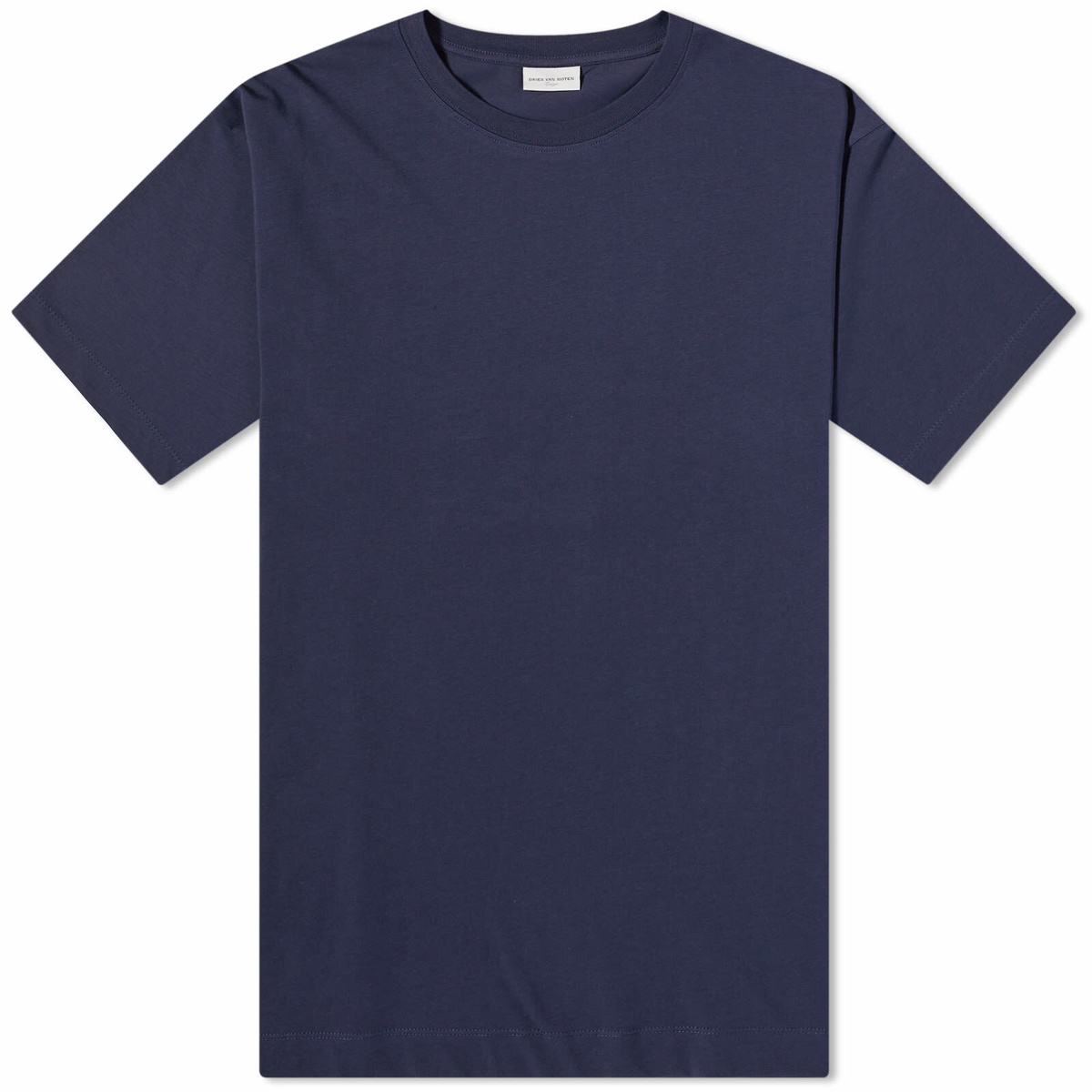Dries Van Noten Men's Hertz Regular T-Shirt in Navy Dries Van Noten