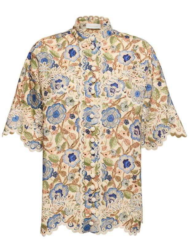 Photo: ZIMMERMANN - Junie Embroidered Cotton Shirt