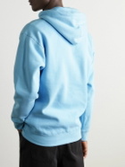 PARADISE - Printed Cotton-Jersey Hoodie - Blue