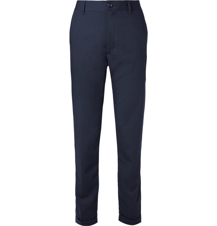 Photo: Beams Plus - Slim-Fit Striped Twill Trousers - Men - Navy