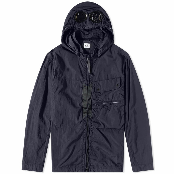 Photo: C.P. Company Men's Chrome-R Goggle Overshirt in Total Eclipse