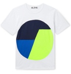 Aloye - Colour-Block Mesh-Trimmed Cotton-Jersey T-Shirt - White