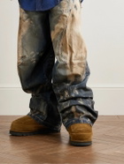 Acne Studios - Shearling-Lined Suede Boots - Brown