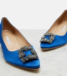 Manolo Blahnik Hangisi embellished satin pumps