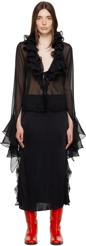 Photo: VAILLANT Black FrouFrou Blouse