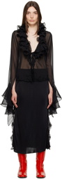 VAILLANT Black FrouFrou Blouse
