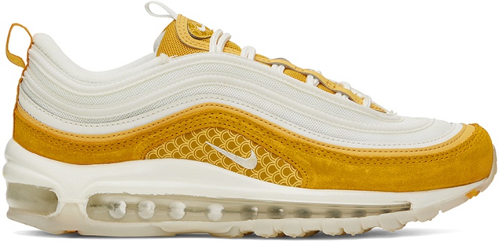 Photo: Nike White & Yellow Air Max 97 Premium Sneakers