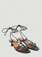 GANNI Knots Kitten Heel Sandals