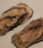 Dolce&Gabbana Shearling thong sandals