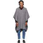 Off-White Grey Oversized Arrows Poncho