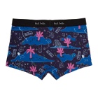 Paul Smith Blue and Pink Palm Boxer Briefs