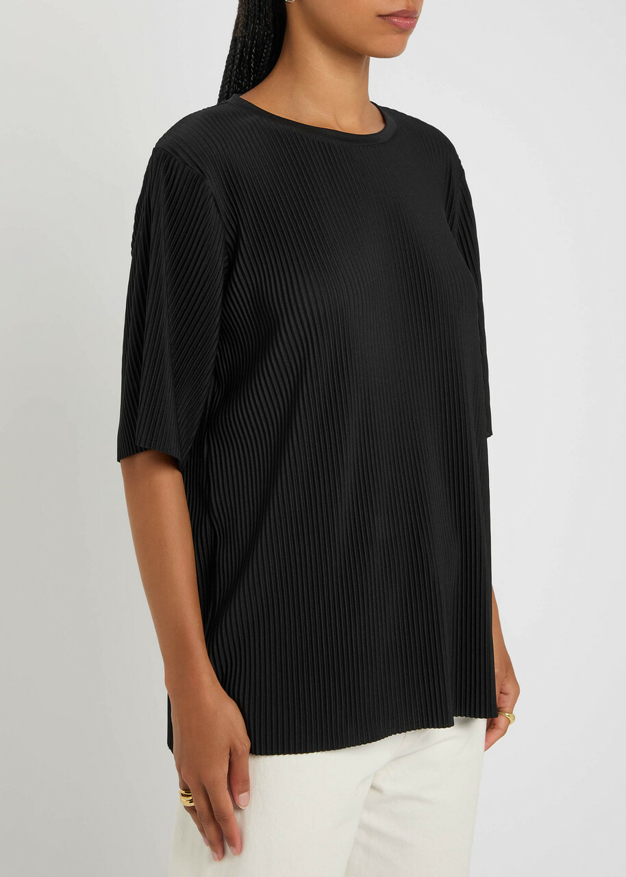 Herno Jersey Plissé T-shirt Black