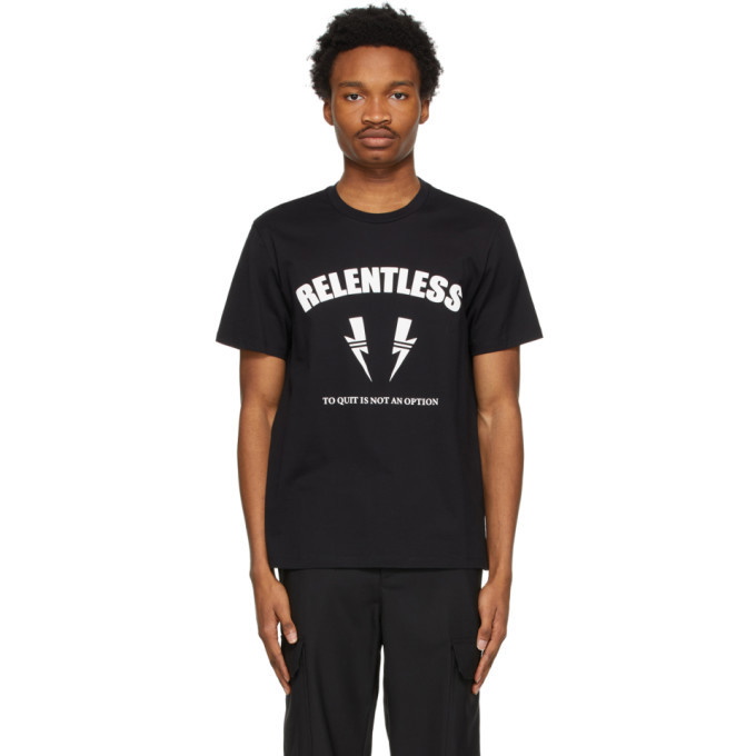 Neil Barrett Black Relentless Bolt T-Shirt Barrett