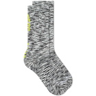 Aries Pagans Space Dye Sock in Black/White