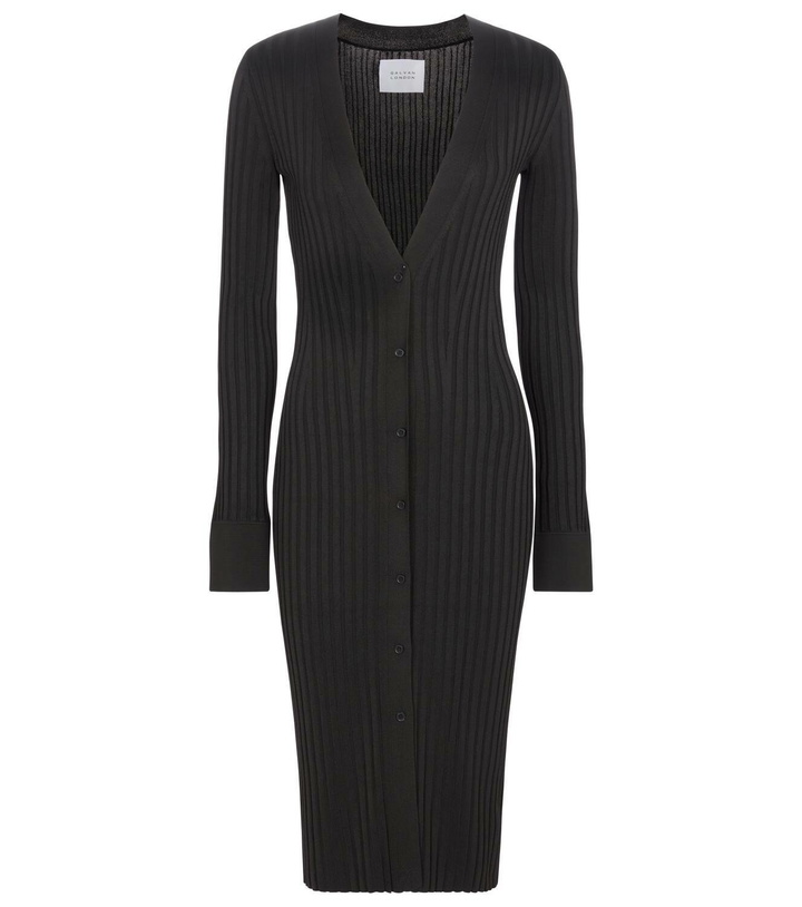 Photo: Galvan Ribbed button-down midi dress