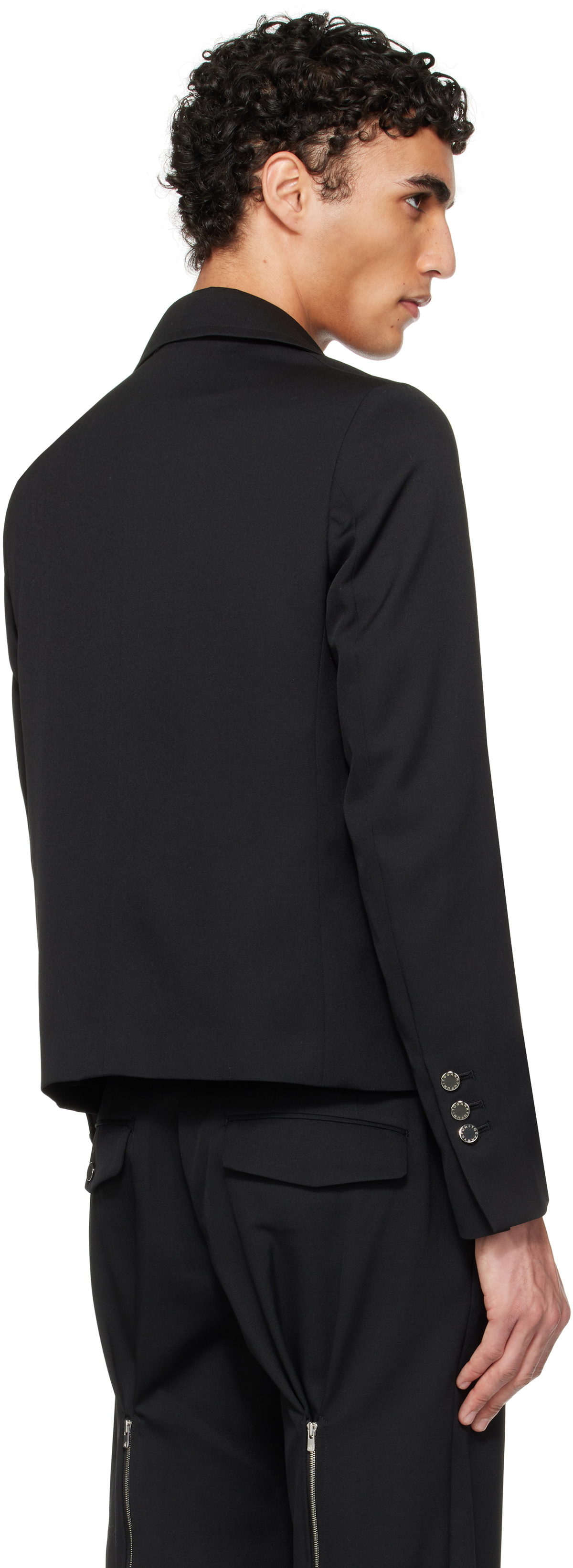 ジャケット・アウター FUMITO GANRYU 25ss Spencer Riders Jk FUMITO GANRYU Black Spencer Riders Jacket Fumito Ganryu