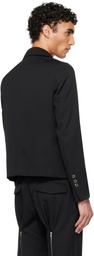 FUMITO GANRYU Black Spencer Riders Jacket