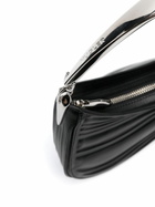 Mugler Black Spiral Curve 01 Leather Shoulder Bag