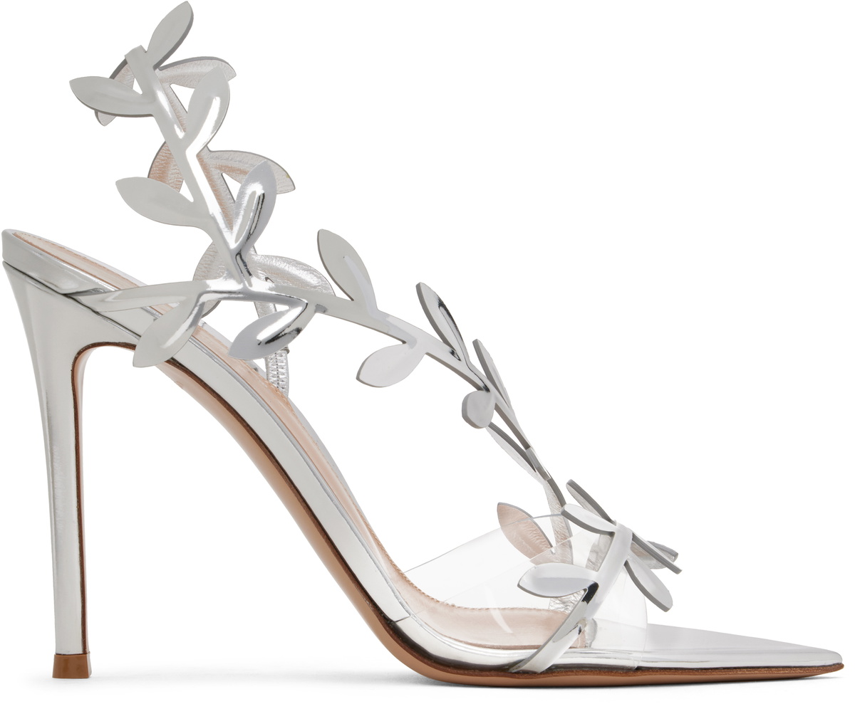 Gianvito Rossi Silver Flavia Heeled Sandals Gianvito Rossi