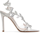 Gianvito Rossi Silver Flavia Heeled Sandals