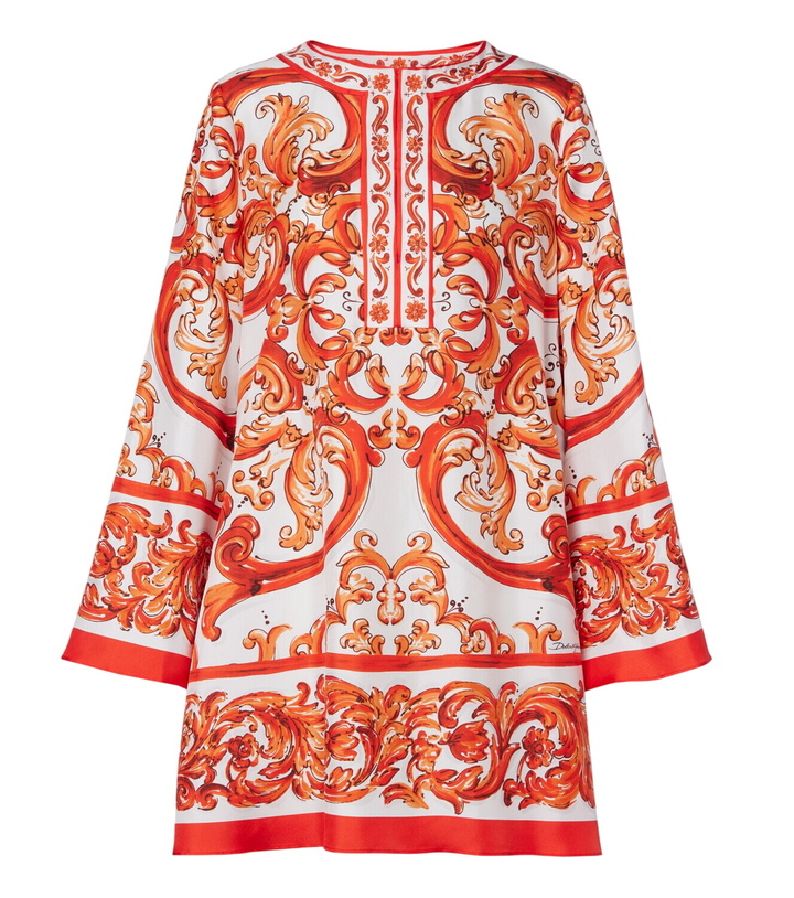 Photo: Dolce&Gabbana Majolica silk twill kaftan