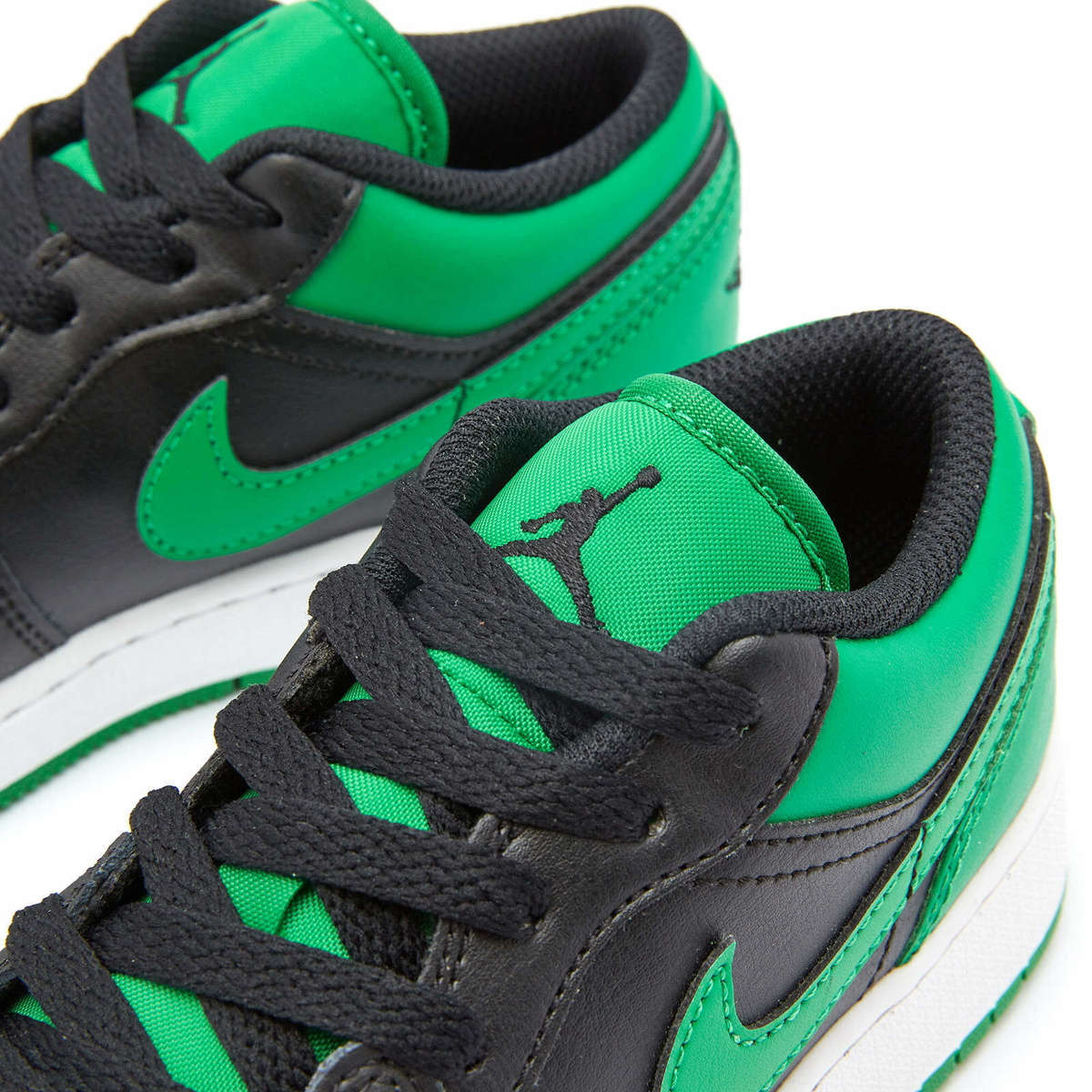 Air Jordan 1 Low BG Sneakers in Black/Lucky Green Nike Jordan Brand