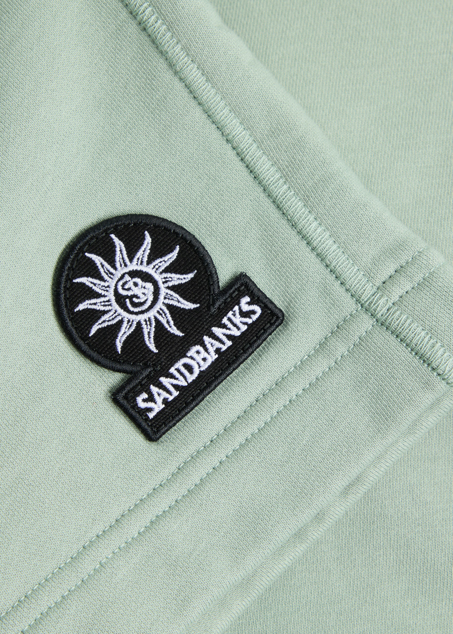 Sandbanks Badge Logo Cotton Shorts Sage