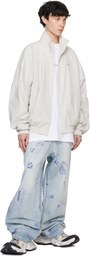 VETEMENTS Blue Scribbled Baggy Jeans